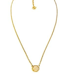 Kendra Scott Mabel Necklace Rose Iridescent Drusy